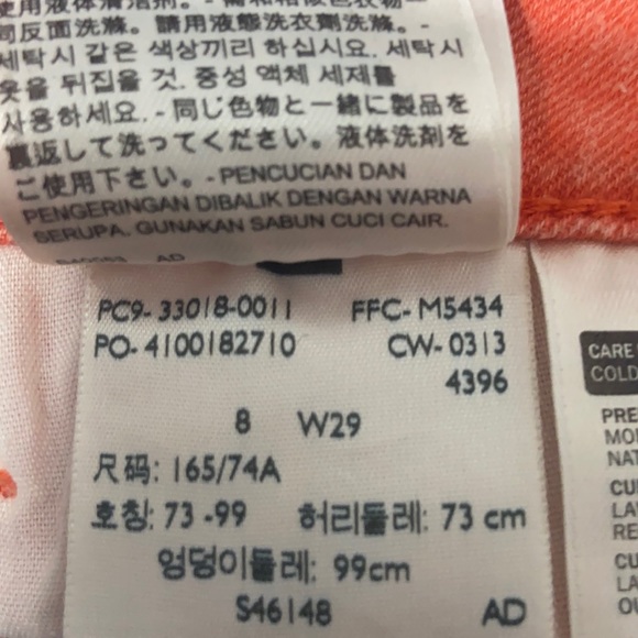 Levi's Orange Jean Shorts - Picture 6 of 6